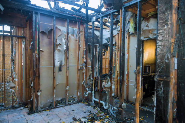 Professional Fire Damage Restoration technician working in Glenvar Heights, FL